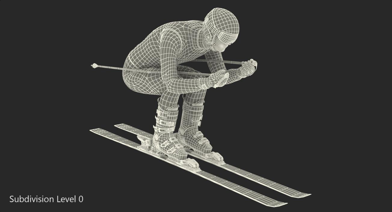 Slide Down Skier Generic 3D model