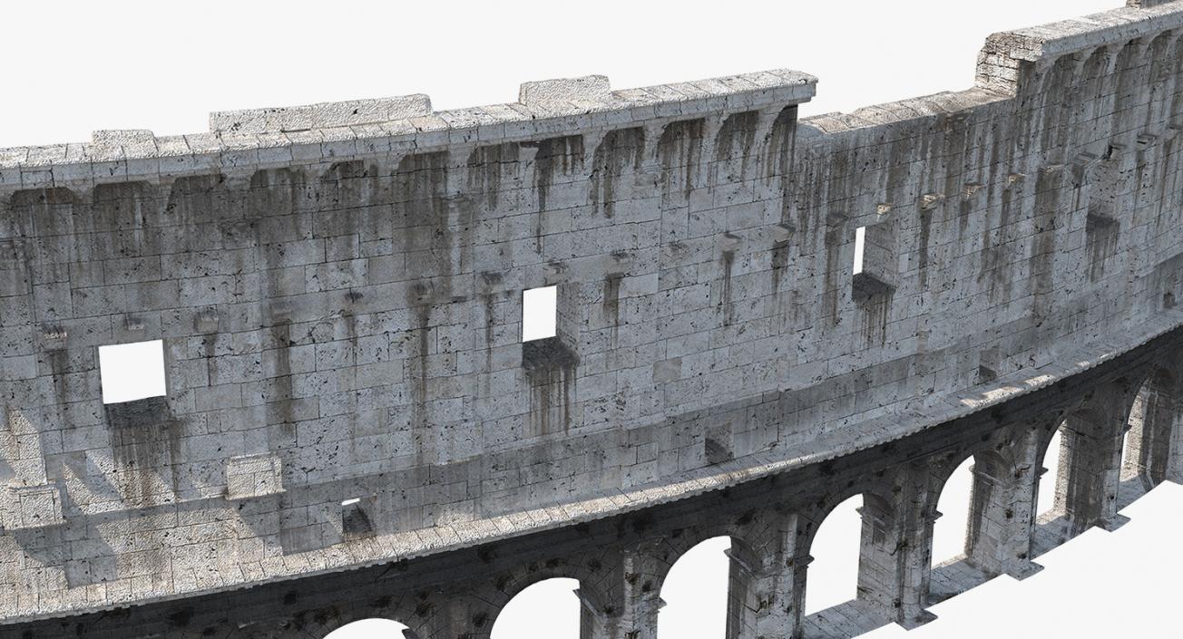 Ancient Wall with Arches 3D model