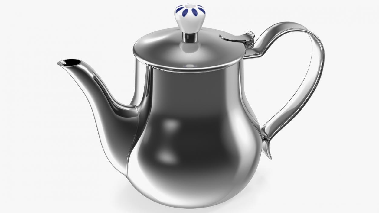 Stainless Steel Teapot 3D