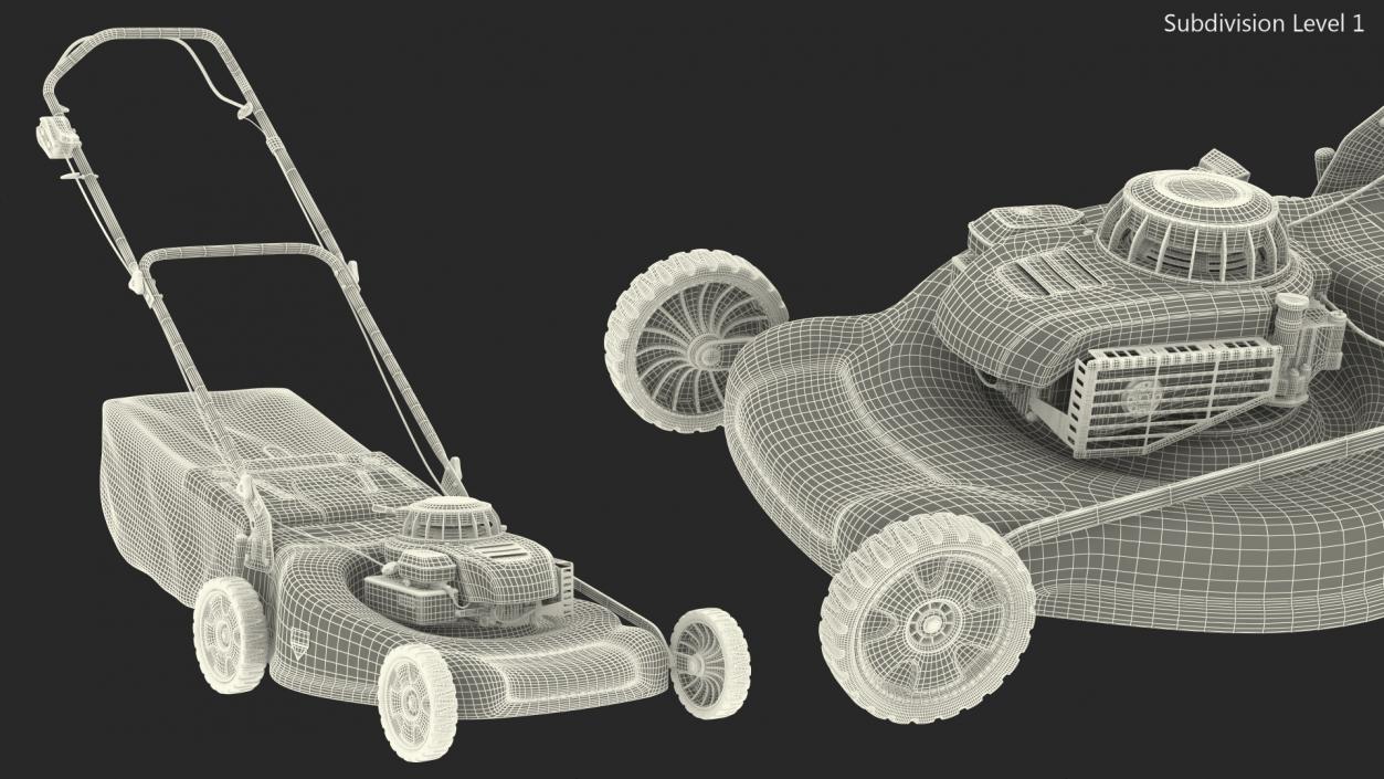 Cordless Push Lawn Mower 3D model
