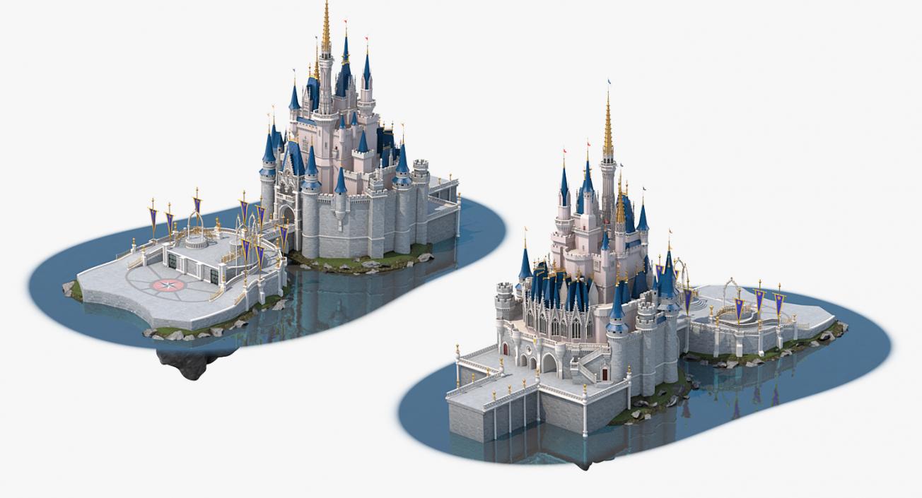 3D Disneyland Cinderella Castle model