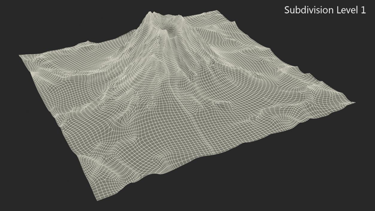 3D model Dormant Volcano