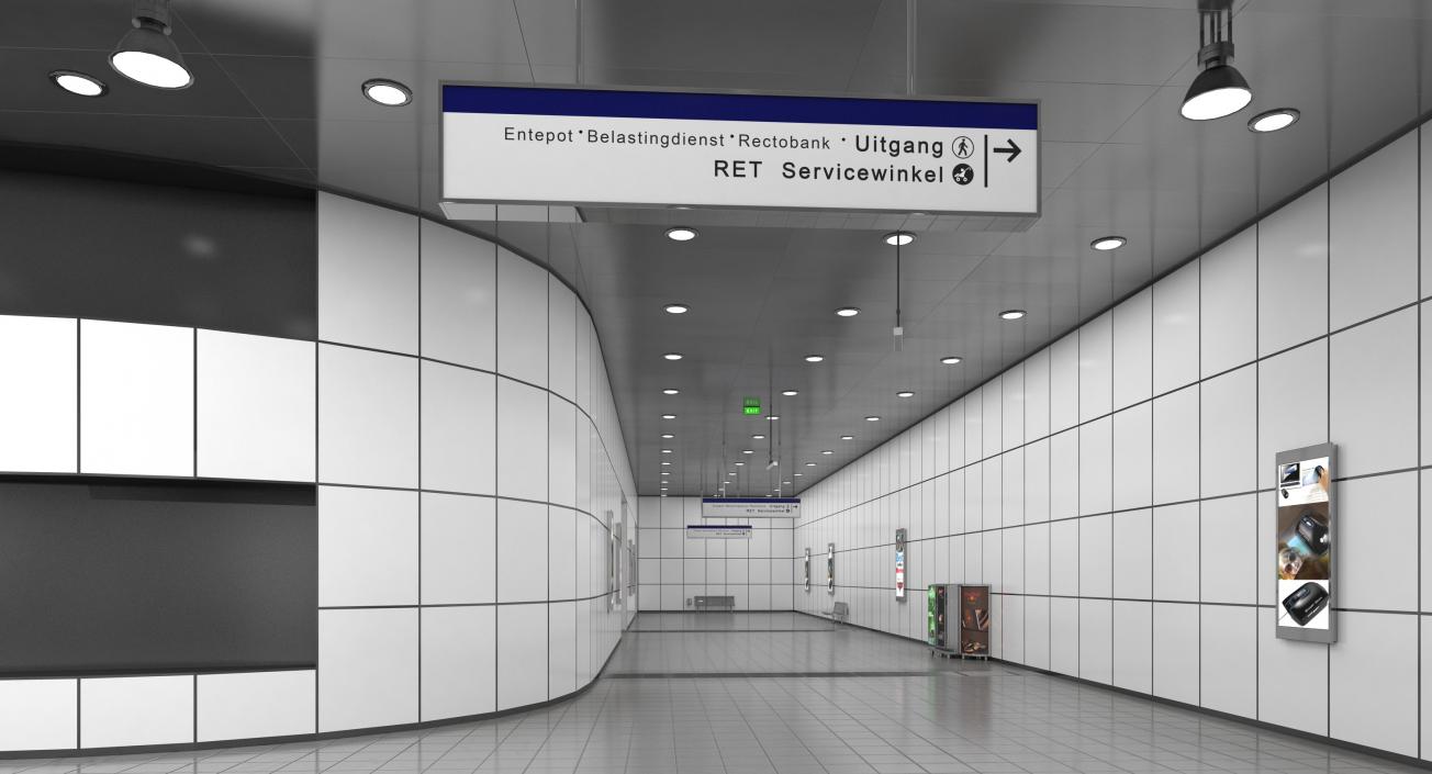 Wilhelminaplein Metro Station 3D model