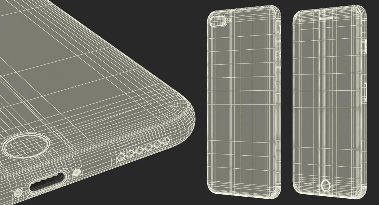 3D model iPhone 8 Plus Silver