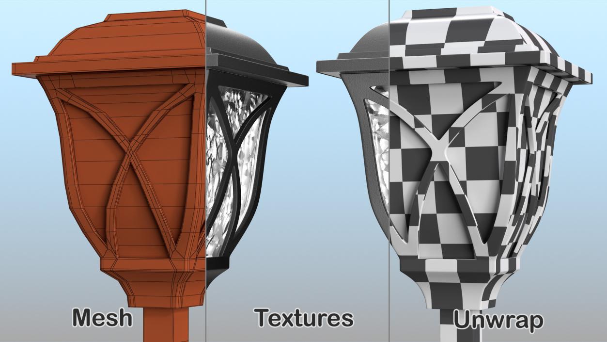 Solar Outdoor Pathway Lantern 3D model