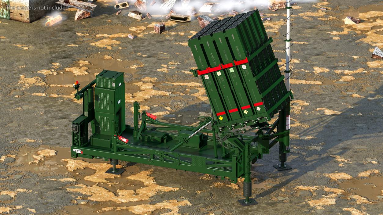 Armed Iron Dome Air Defense Batteries 3D