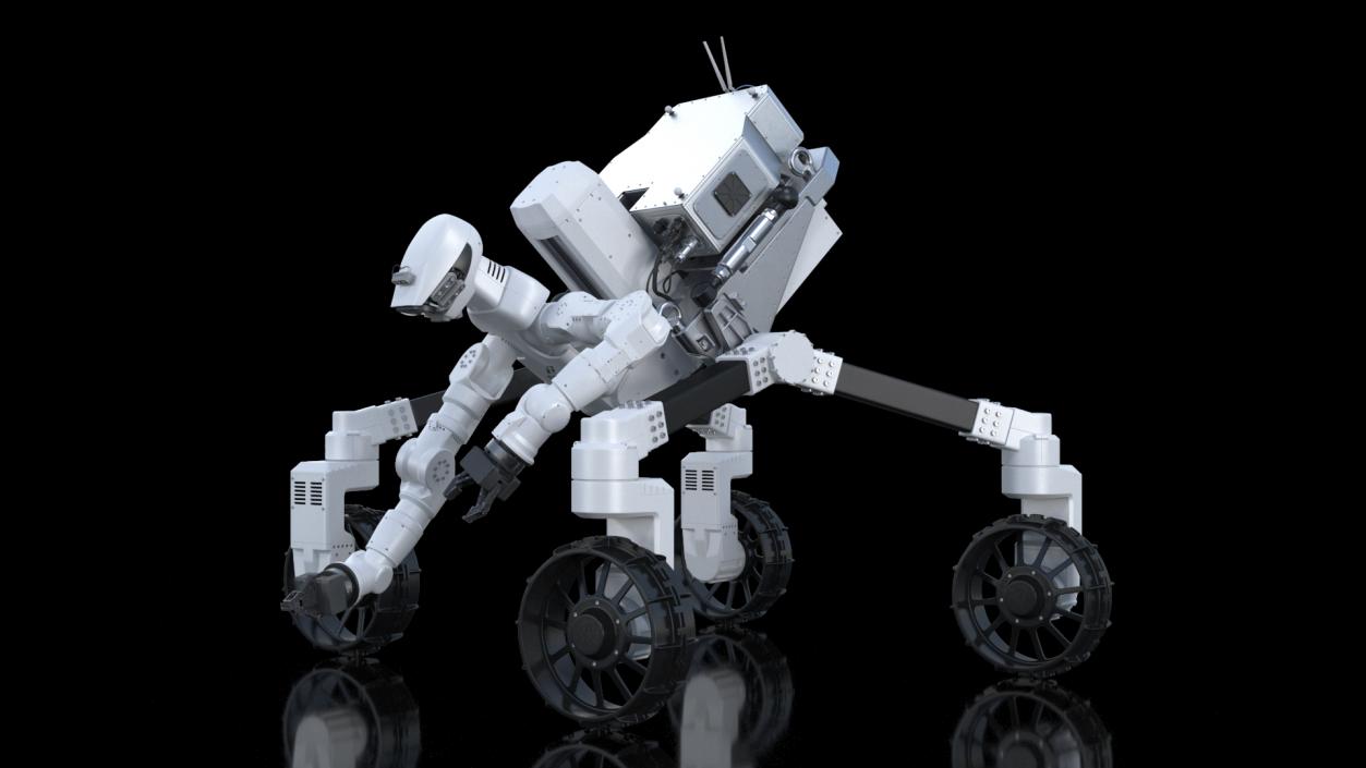 GITAI R1 Lunar Robotic Rover Rigged for Cinema 4D 3D model