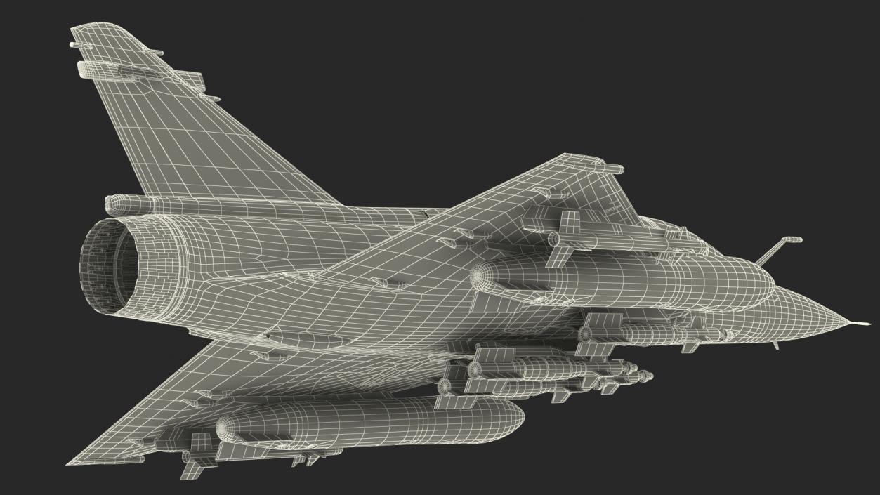 Mirage 2000N with Armament Camouflage Flight 3D model