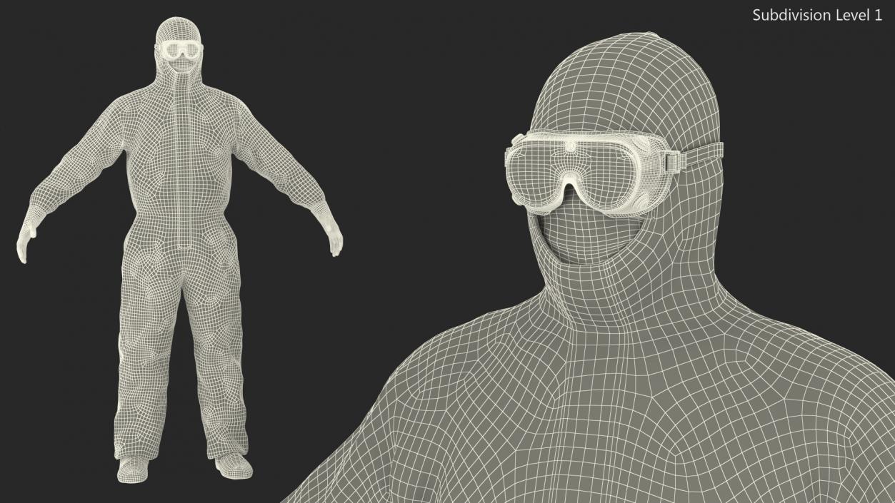 3D model Disposable Isolation Suit