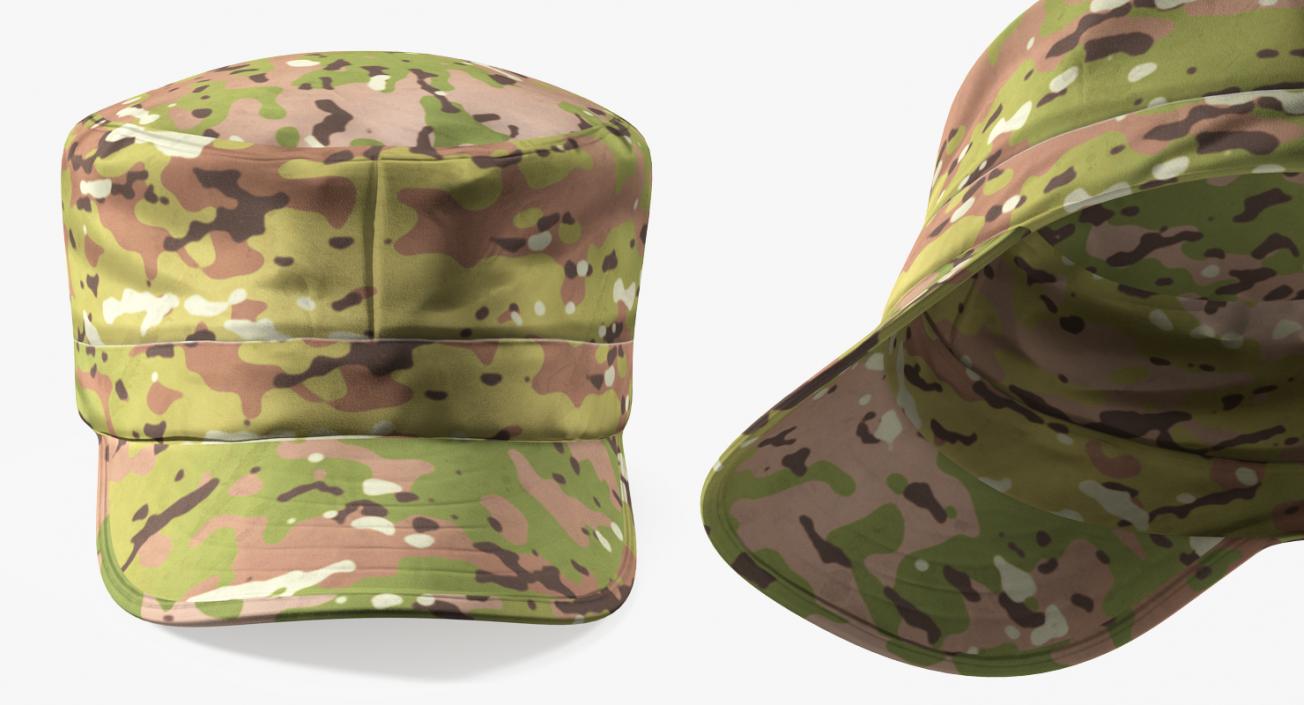 US Army Camouflage Hat 3D