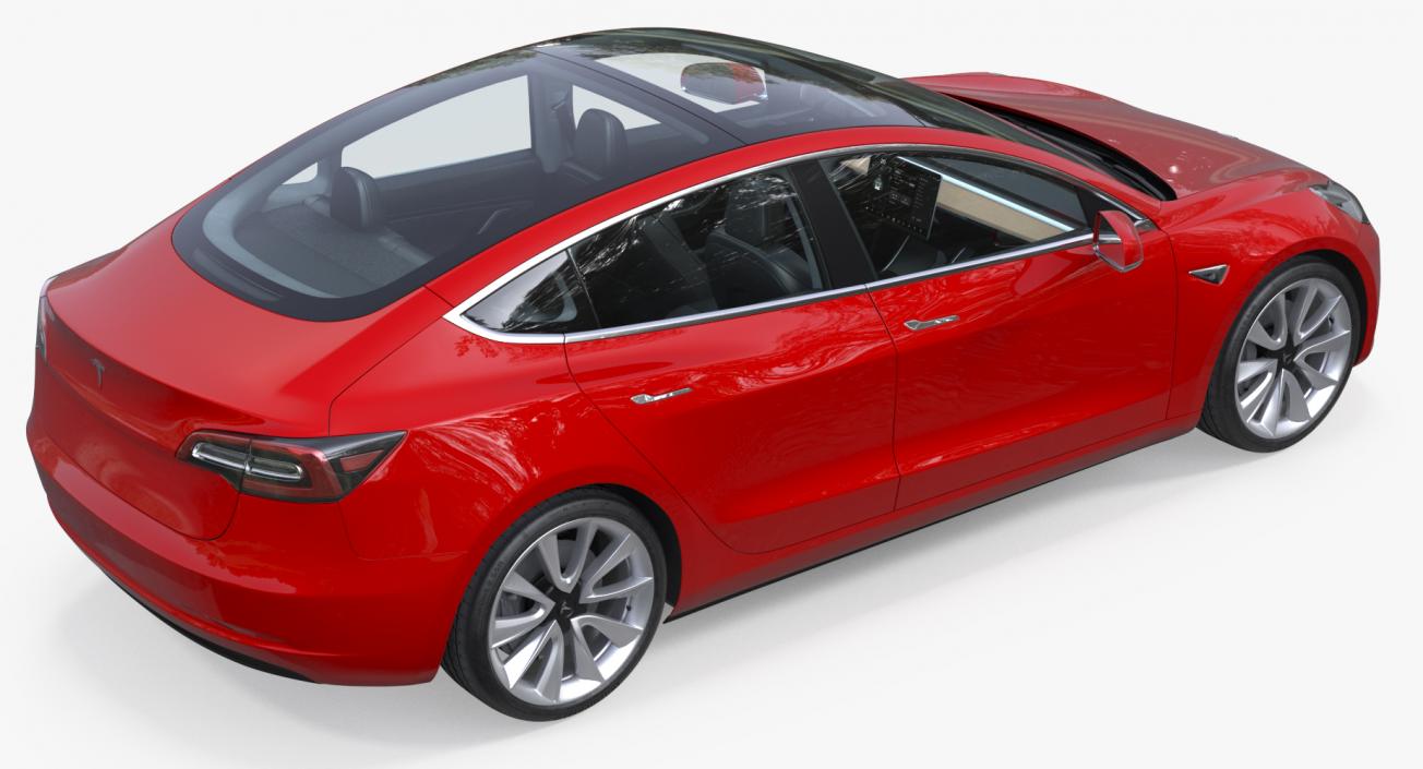 3D model Tesla Model 3 Rigged