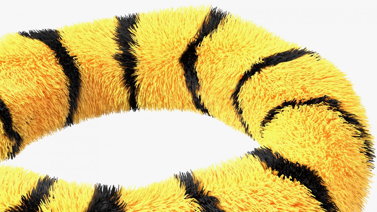 3D model Unfastened Tiger Handcuffs Fur