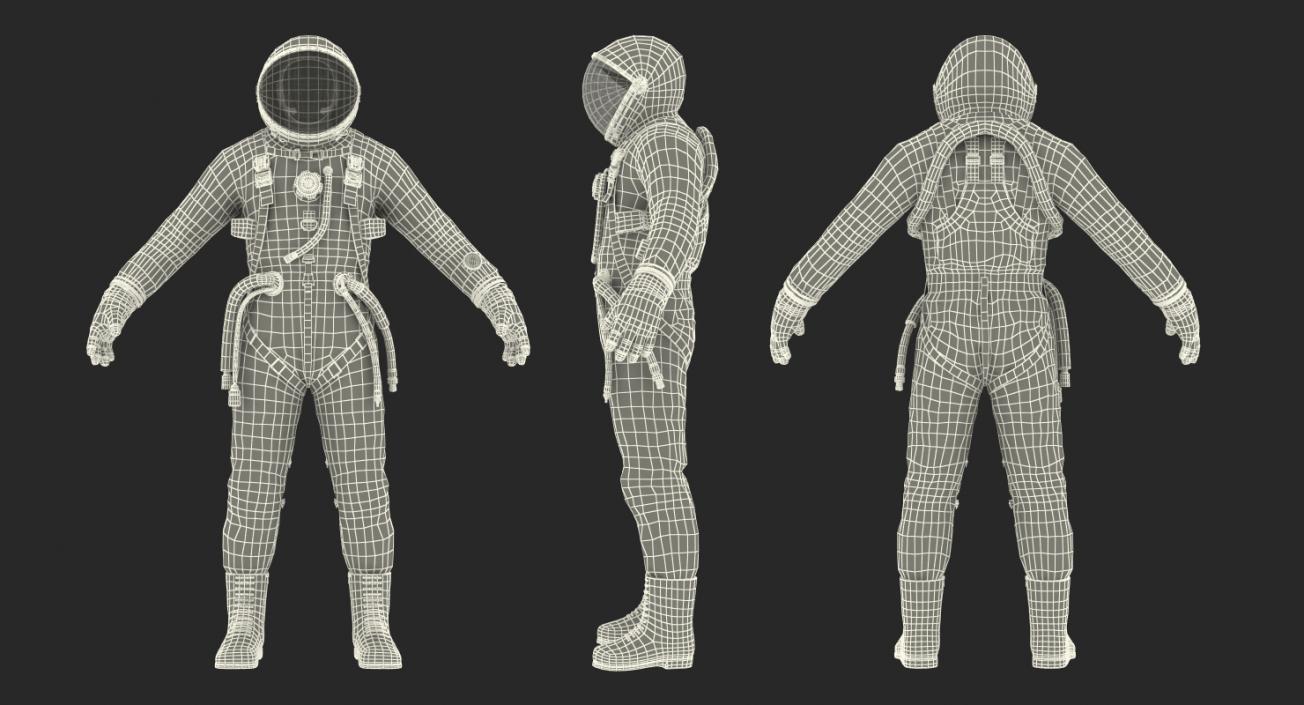Strizh Space Suit Rigged 3D model