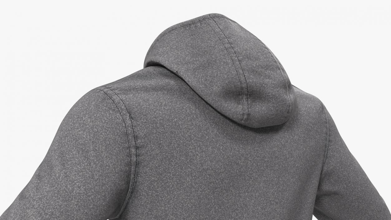Grey Hoodie Nike Lowered Hood 3D model