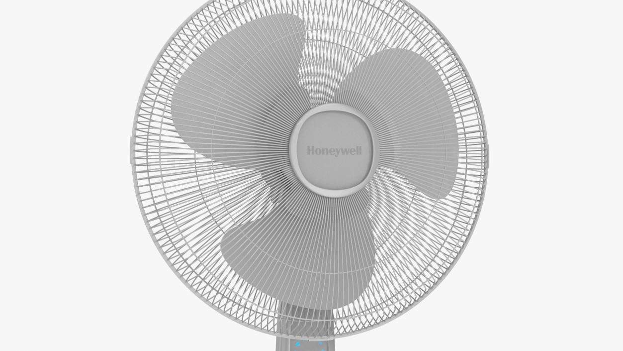 3D Pedestal Honeywell Fan White model