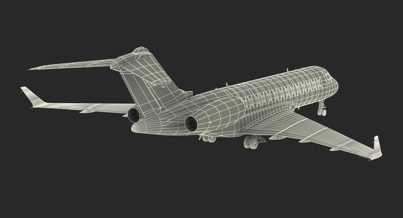 Bombardier Global 6000 Rigged 3D model