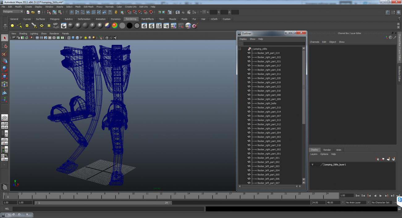 Jumping Stilts 3D model