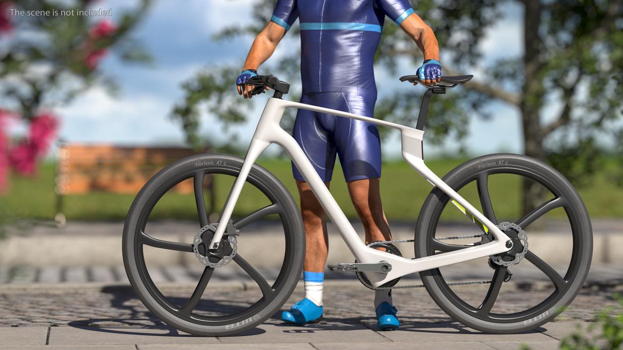 3D model Superstrata E Carbon Electric Bike White