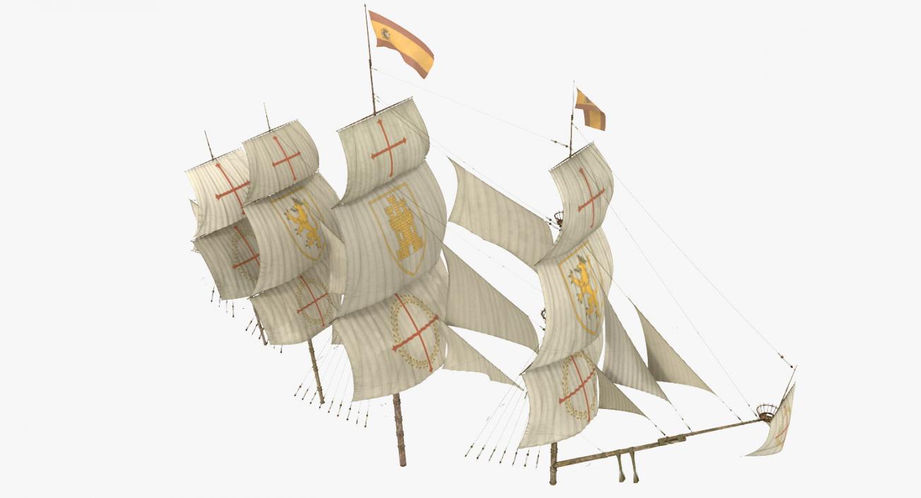 3D model Sail Ship Masts