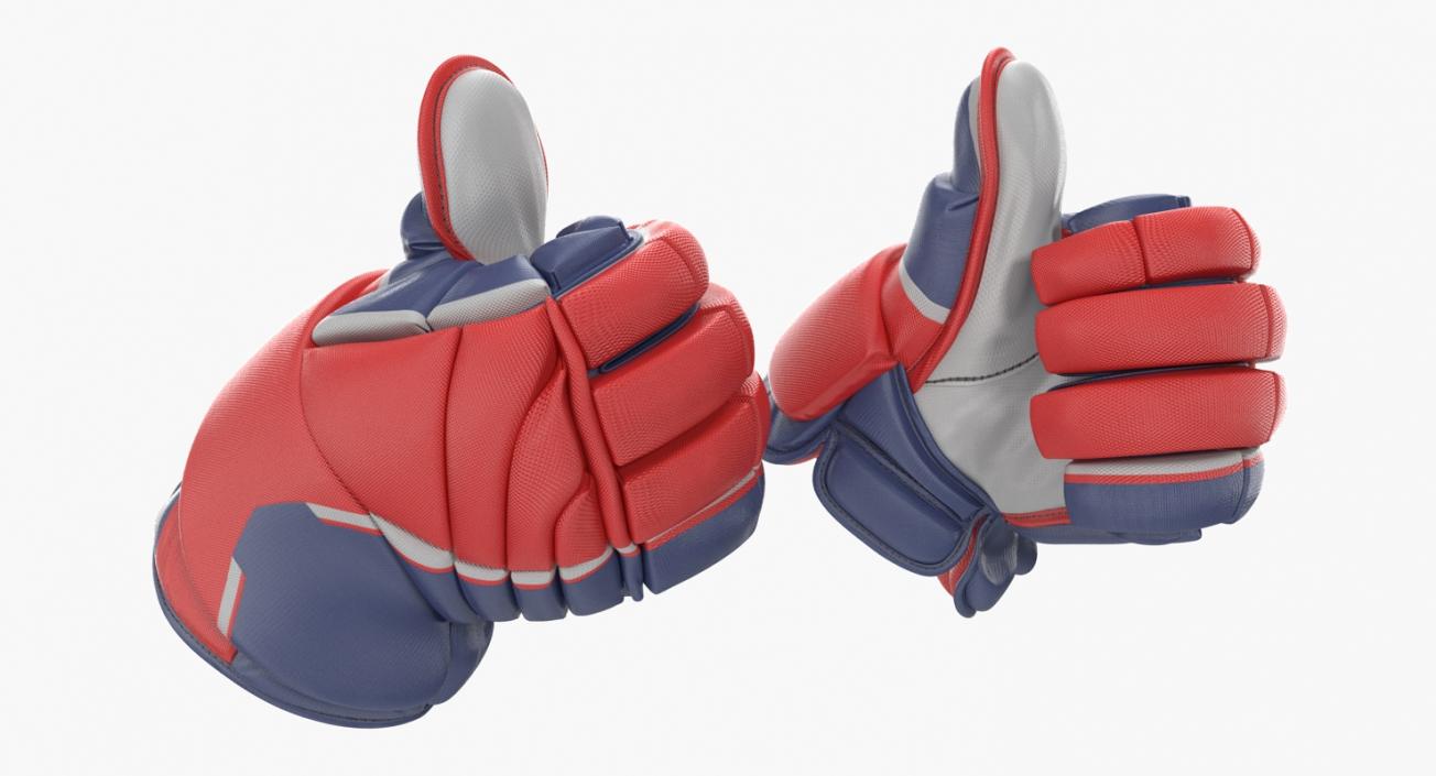 Hockey Gloves Thumb Up Pose 3D