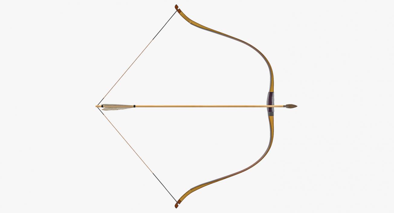Bow with Arrow 3D model