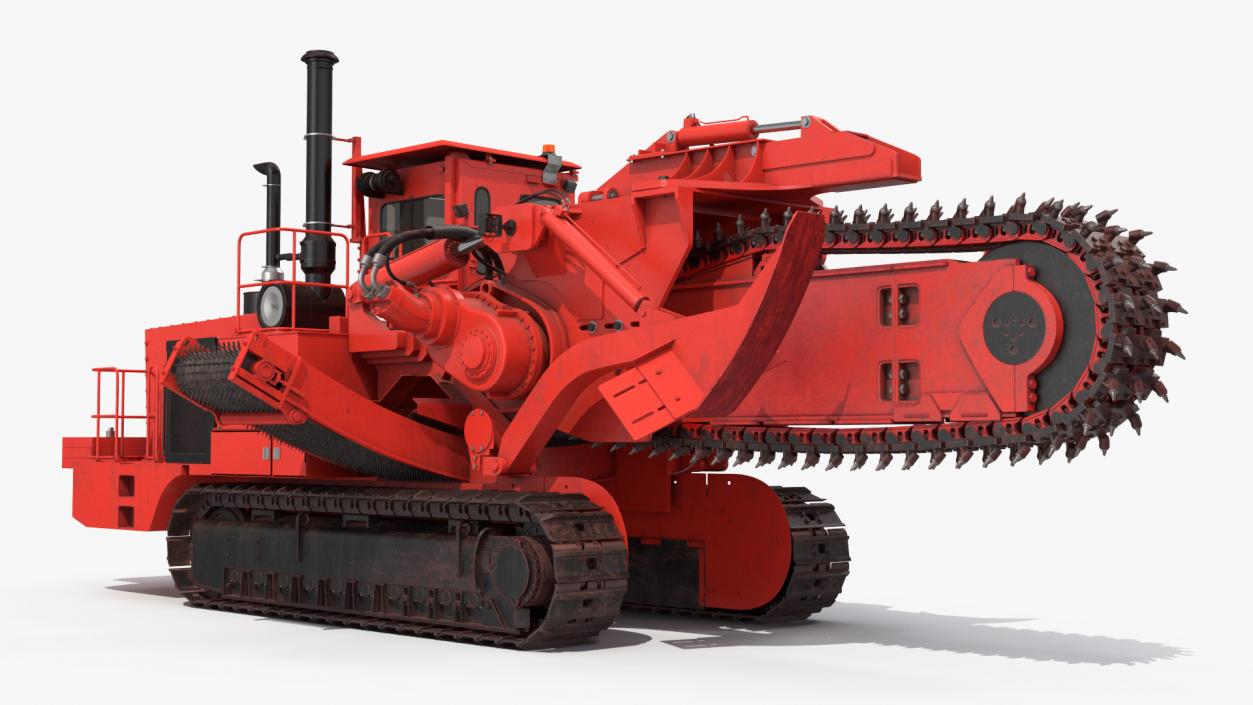 3D Trencher Machine Red Dusty