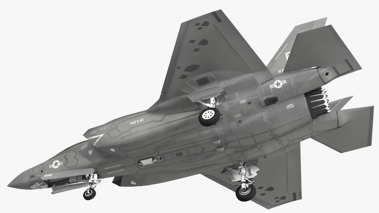 Stealth Multirole Fighter F 35 Lightning II With a Pilot Rigged for Maya 3D