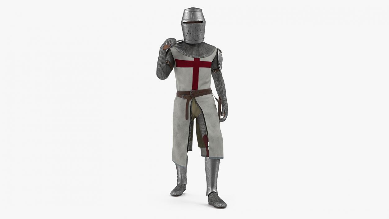 Knight Templar Set Rigged for Maya 3D model