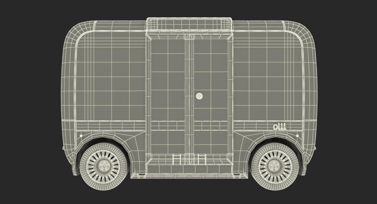 Olli Self Driving Electric Bus Rigged 3D