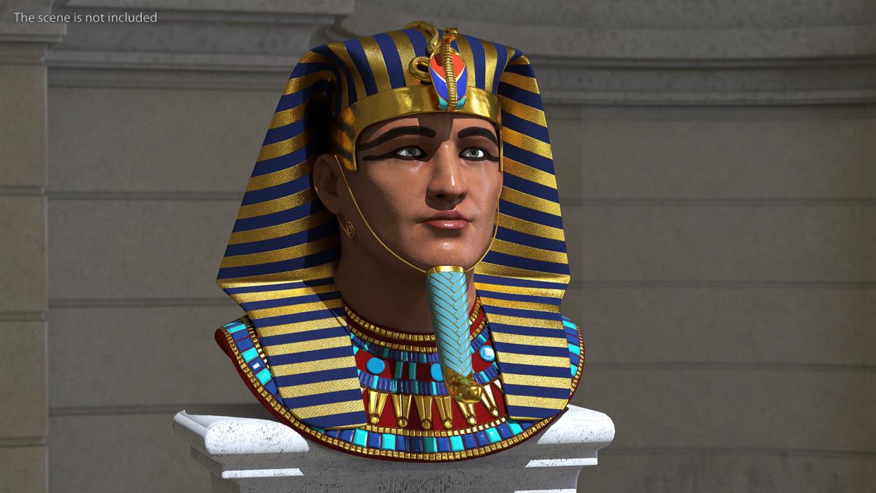 3D Egyptian Pharaoh Head