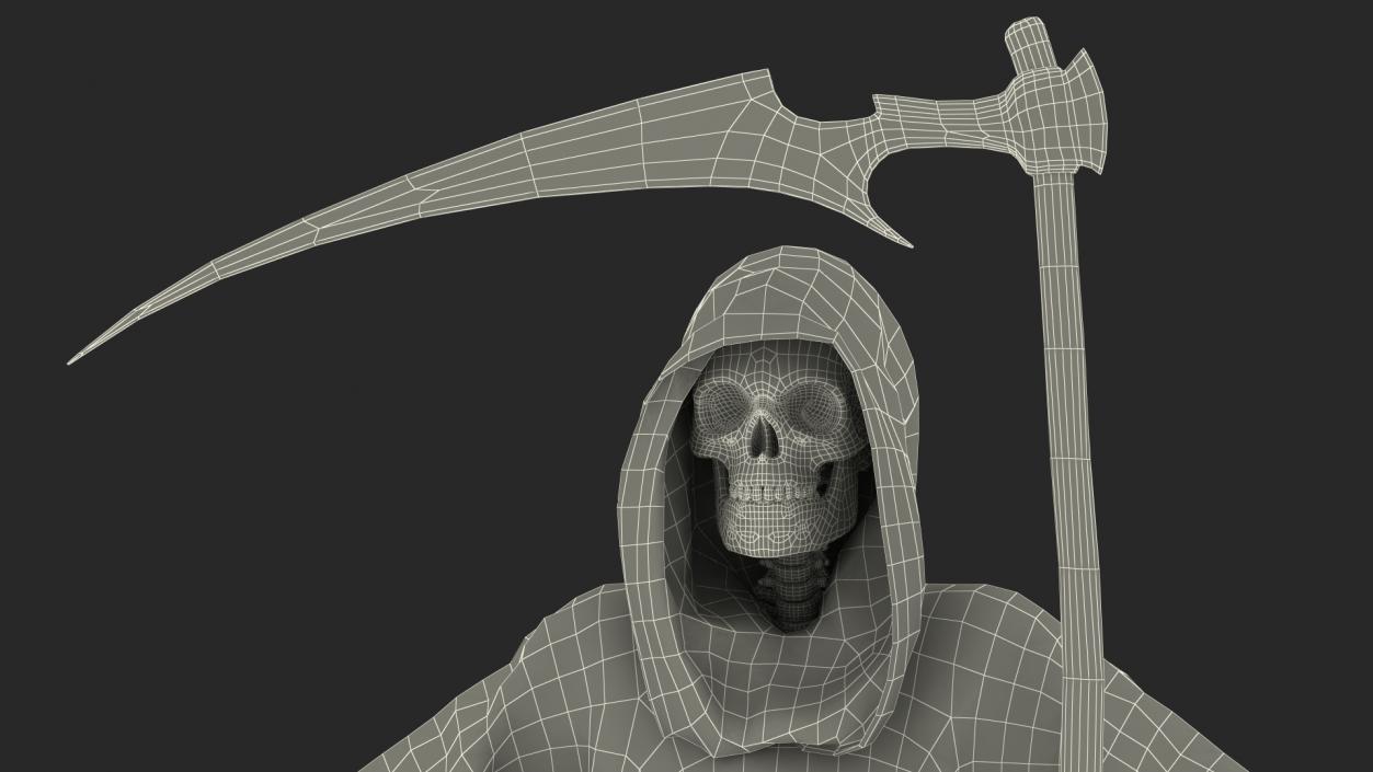 Death Character with Scythe Rigged 3D model