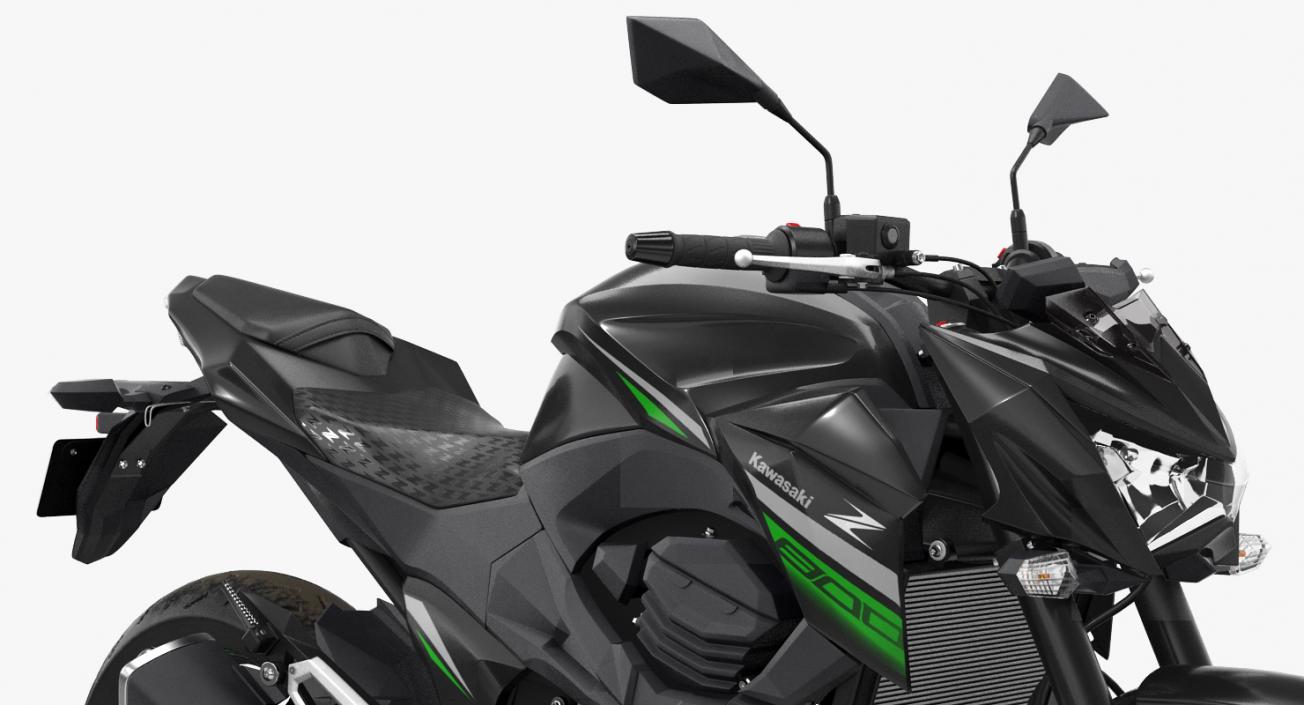 Kawasaki Z800 2016 Green 3D model