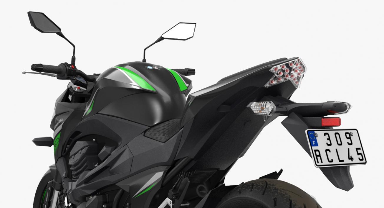 Kawasaki Z800 2016 Green 3D model