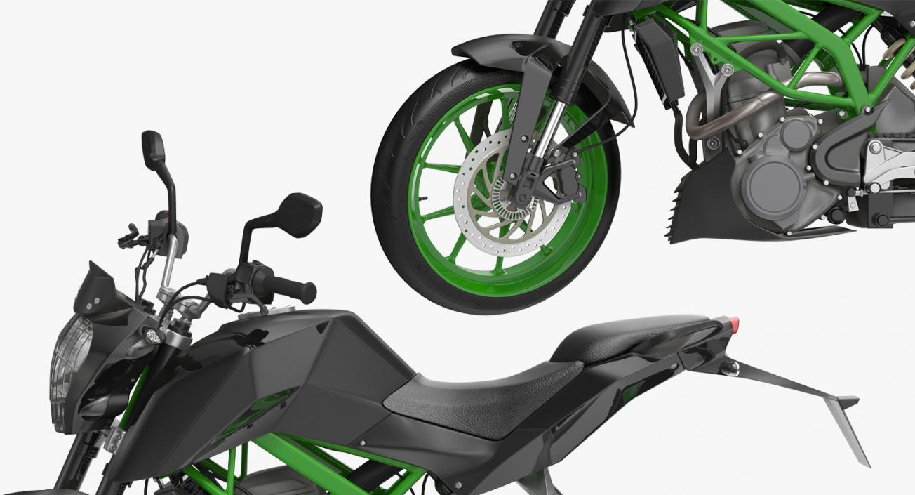 3D Generic Sport Motorcycle Rigged