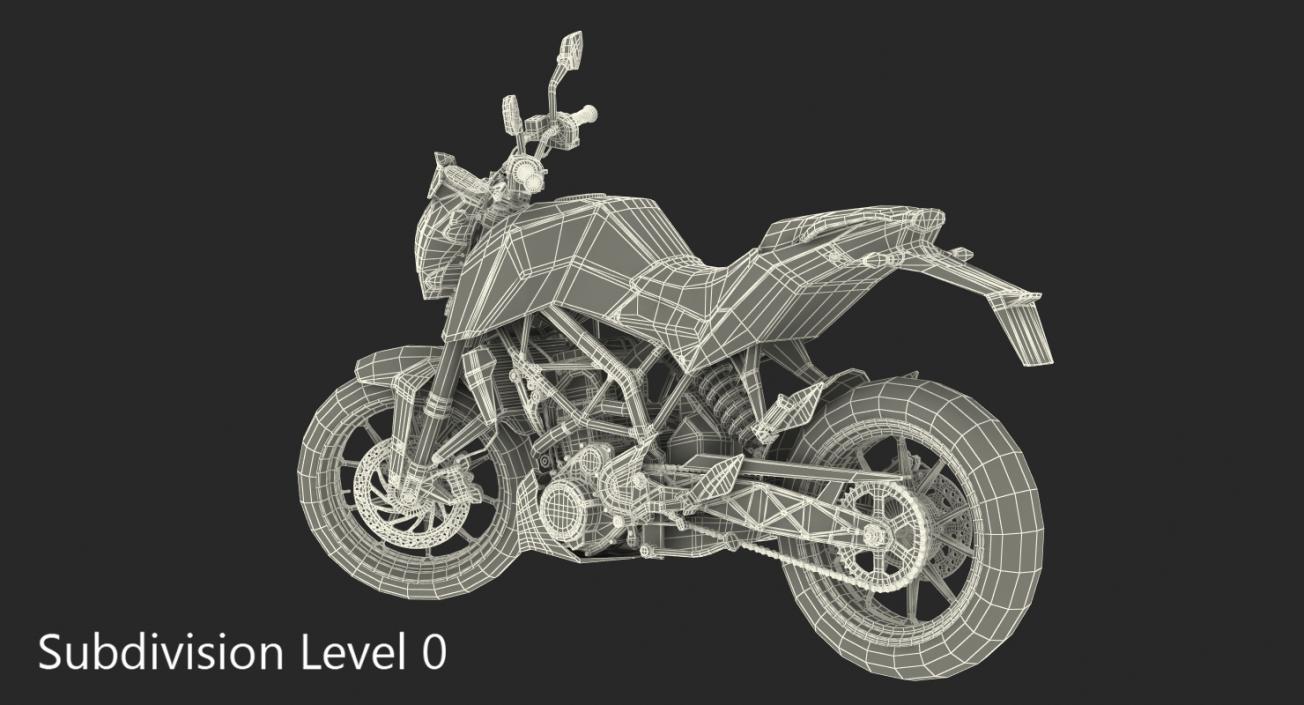 3D Generic Sport Motorcycle Rigged