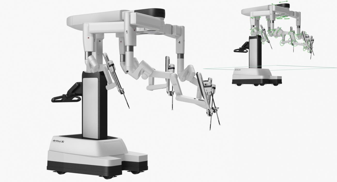Surgical Robotic System da Vinci SI Rigged 3D