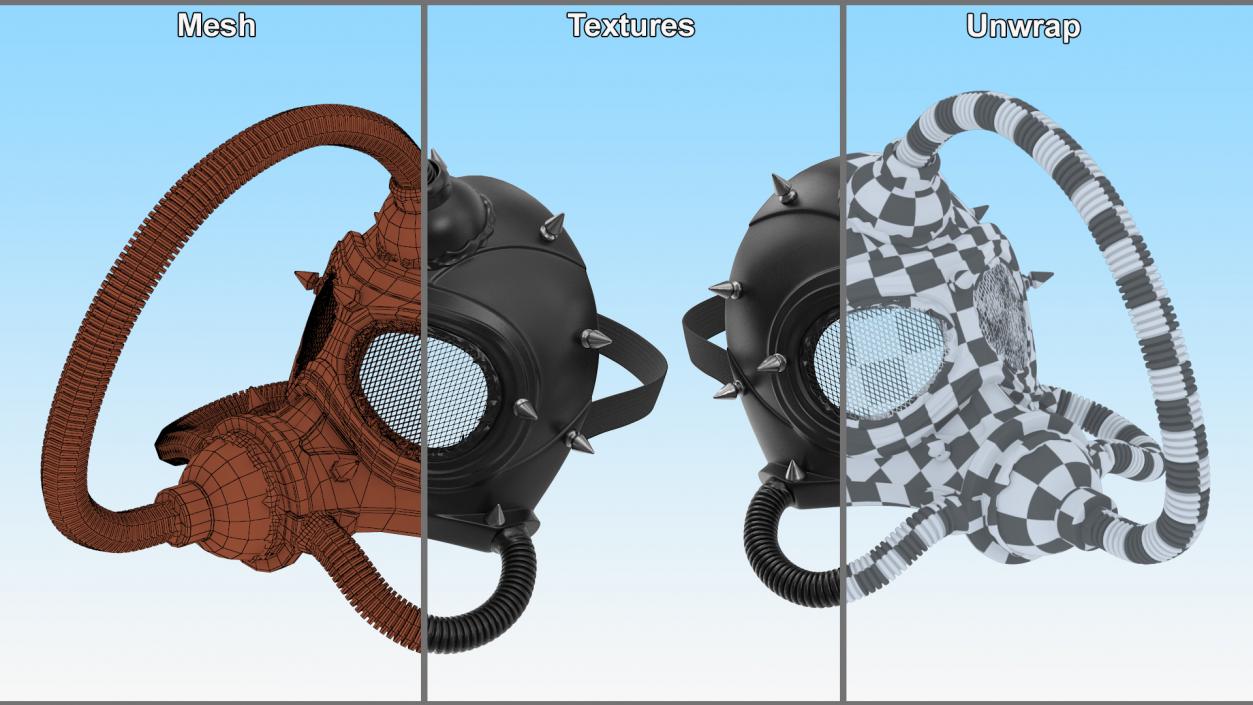 3D Cyberpunk Gas Mask model
