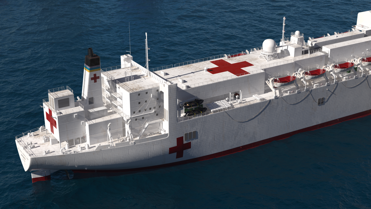 US Navy Hospital Ship Mercy 3D