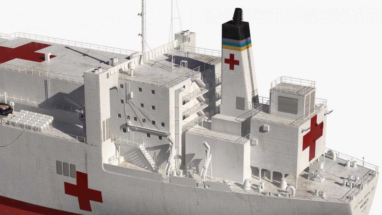 US Navy Hospital Ship Mercy 3D