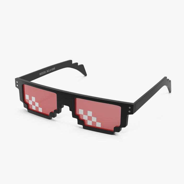 Pixelated Party Unisex Fun Sunglasses 3D