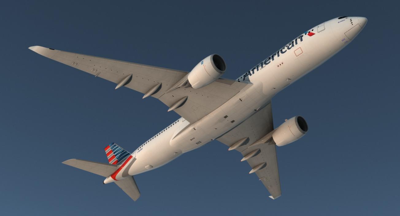 3D Airbus A350-900 American Airlines model