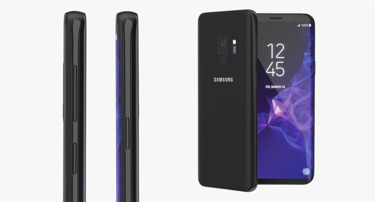 Samsung Galaxy S9 Midnight Black 3D
