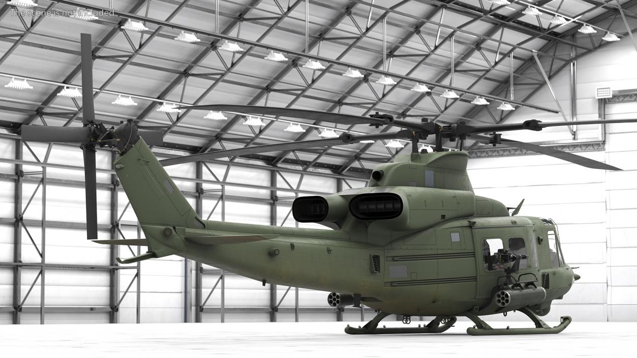 3D Military Medium Utility Helicopter Rigged