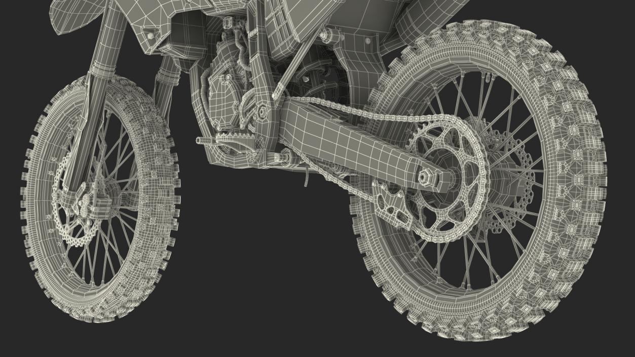 3D model Motocross Motorcycle