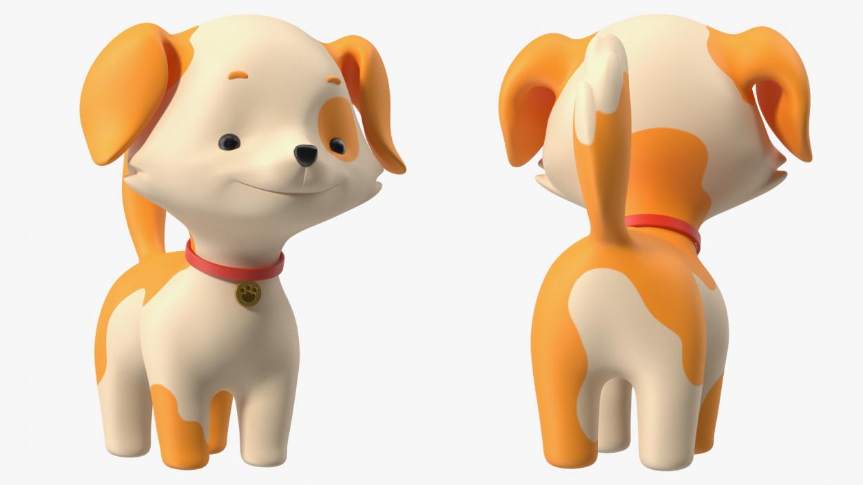 3D Cartoon Puppy Dog Rigged for Maya model