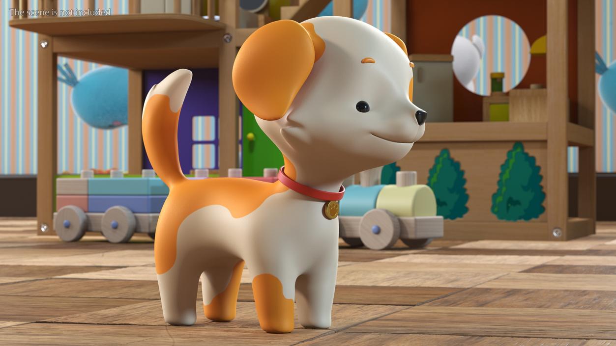 3D Cartoon Puppy Dog Rigged for Maya model