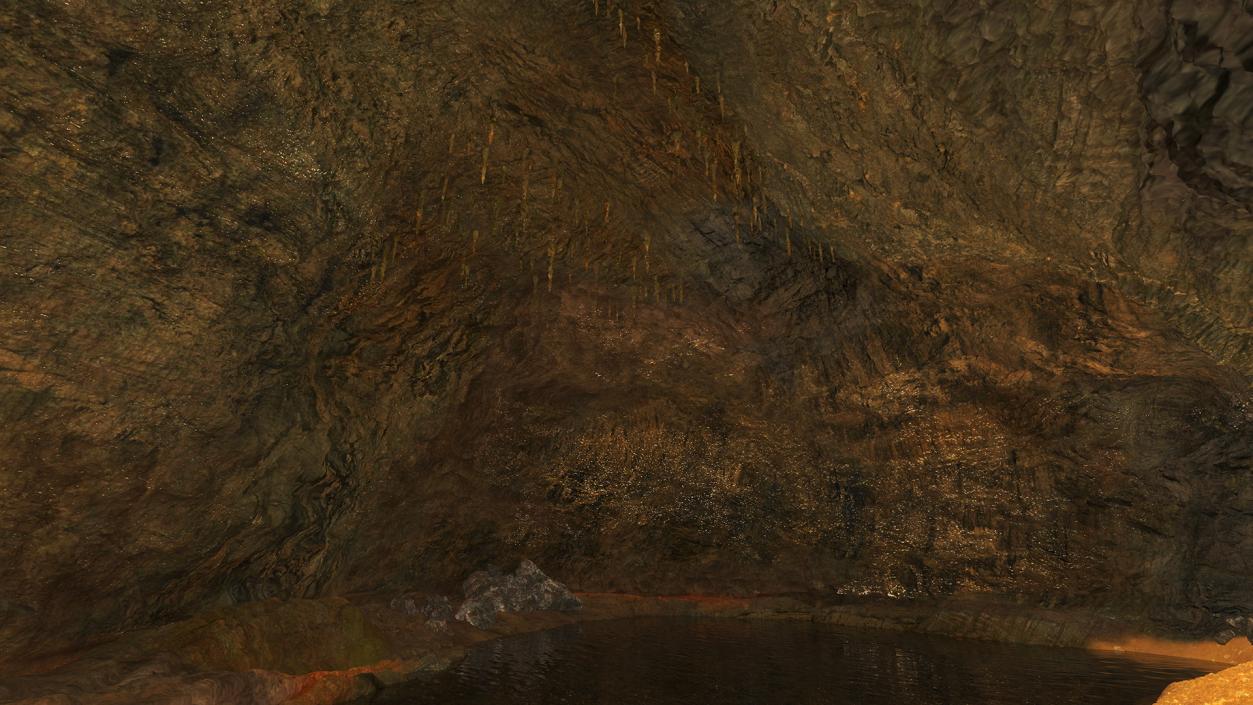 3D Cave with Underground Lake