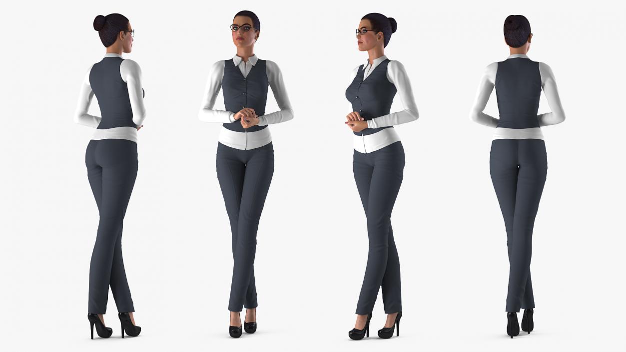 Woman in Business Suit 3D