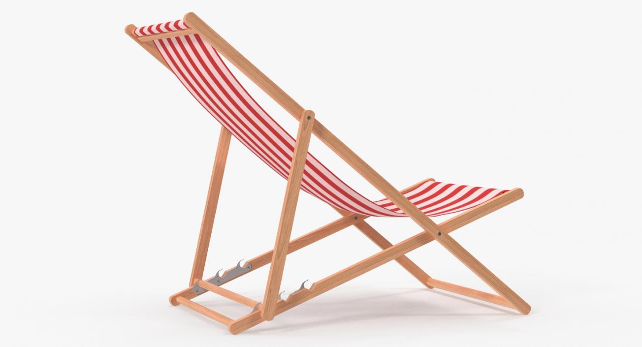 Classic Beach Folding Chair 3D