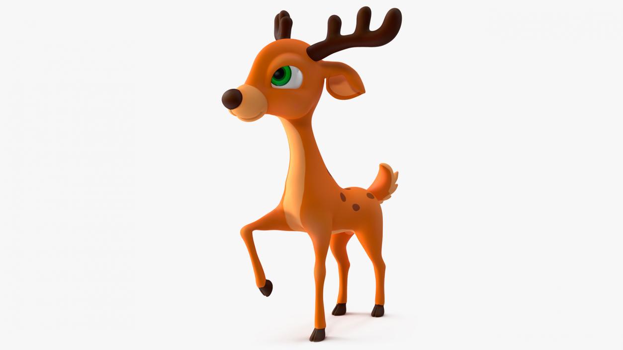 3D Cartoon Reindeer Rigged model